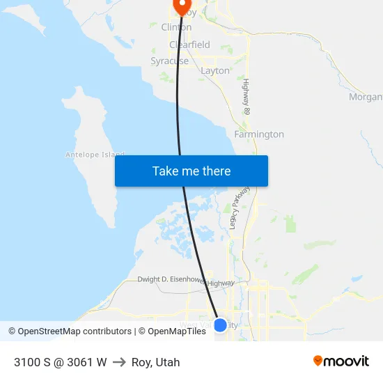 3100 S @ 3061 W to Roy, Utah map