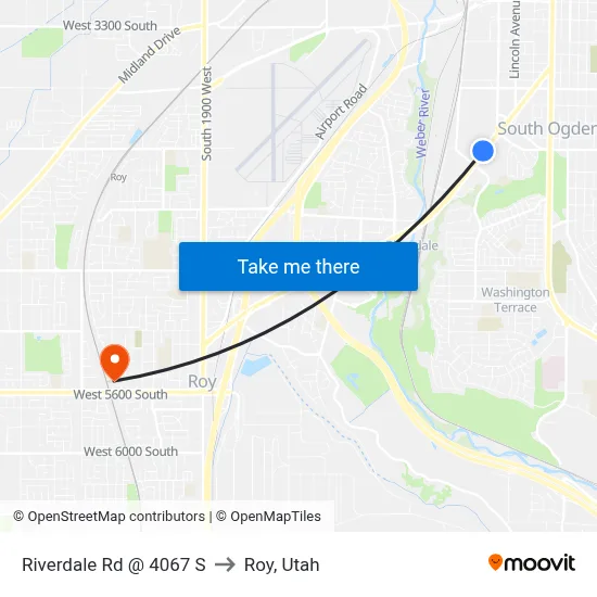 Riverdale Rd @ 4067 S to Roy, Utah map