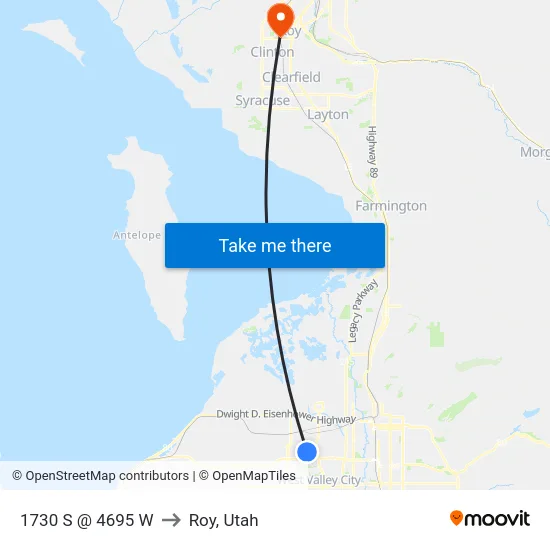 1730 S @ 4695 W to Roy, Utah map