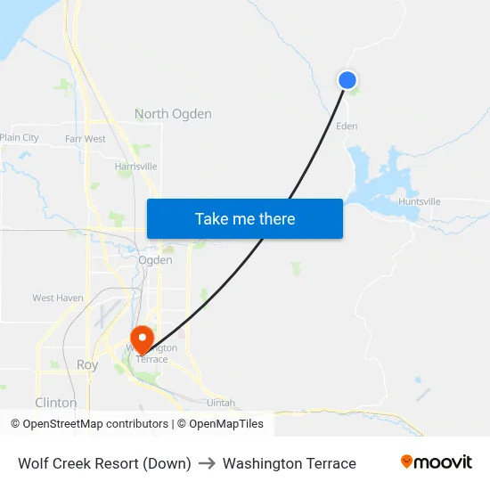 Wolf Creek Resort (Down) to Washington Terrace map