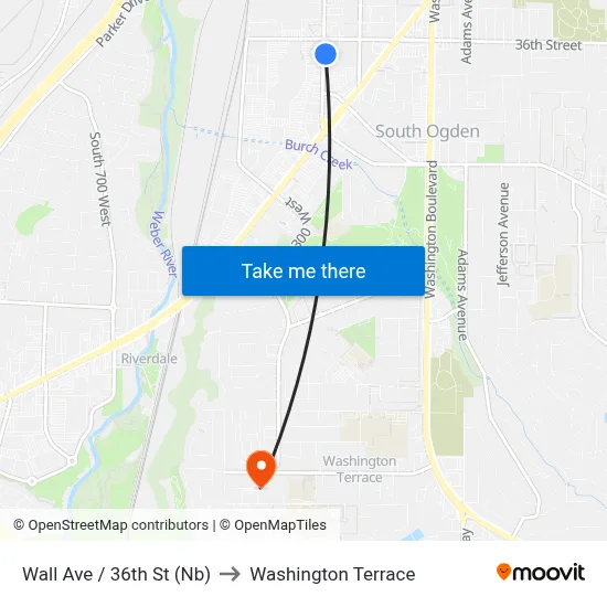 Wall Ave / 36th St (Nb) to Washington Terrace map