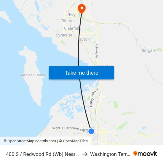 400 S / Redwood Rd (Wb) Near-Side to Washington Terrace map
