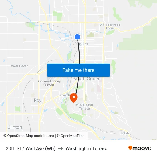 20th St / Wall Ave (Wb) to Washington Terrace map