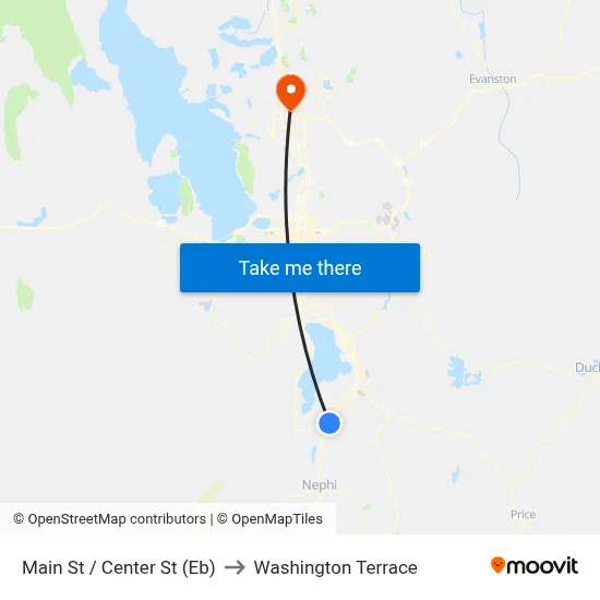 Main St / Center St (Eb) to Washington Terrace map
