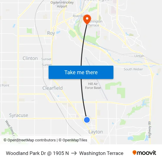 Woodland Park Dr @ 1905 N to Washington Terrace map