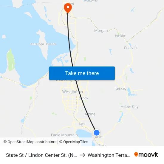 State St / Lindon Center St. (Nb) to Washington Terrace map