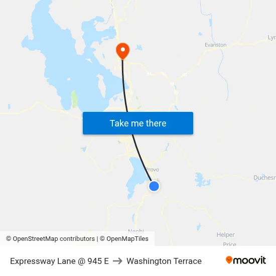 Expressway Lane @ 945 E to Washington Terrace map