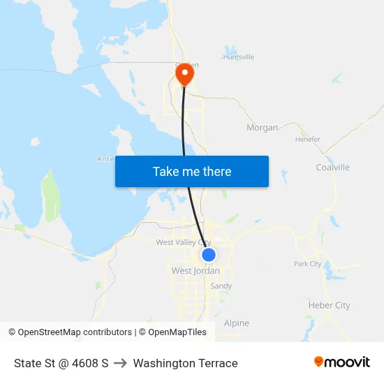 State St @ 4608 S to Washington Terrace map