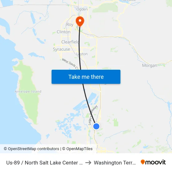 Us-89 / North Salt Lake Center St ( to Washington Terrace map