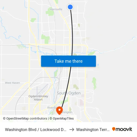 Washington Blvd / Lockwood Dr (Sb) to Washington Terrace map