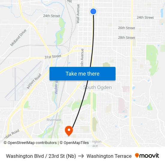 Washington Blvd / 23rd St (Nb) to Washington Terrace map