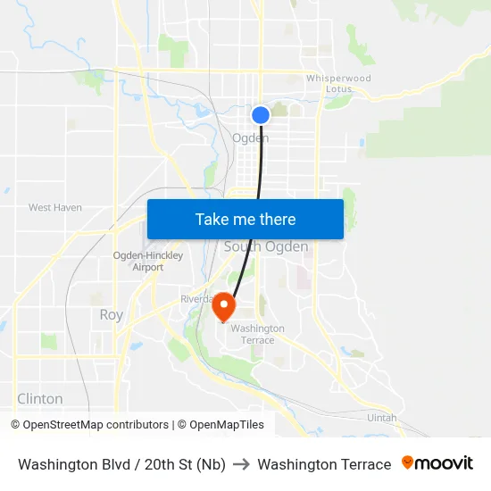 Washington Blvd / 20th St (Nb) to Washington Terrace map
