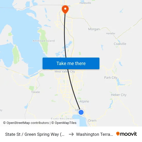 State St / Green Spring Way (Sb) to Washington Terrace map
