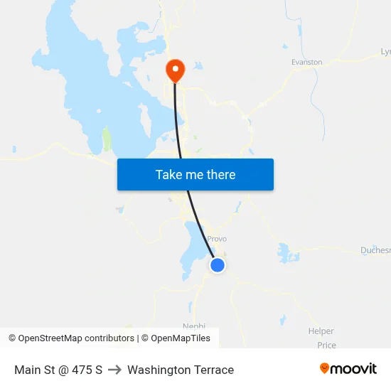 Main St @ 475 S to Washington Terrace map
