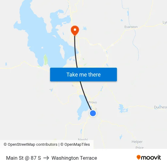 Main St @ 87 S to Washington Terrace map