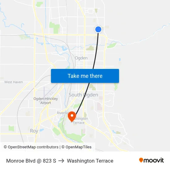 Monroe Blvd @ 823 S to Washington Terrace map