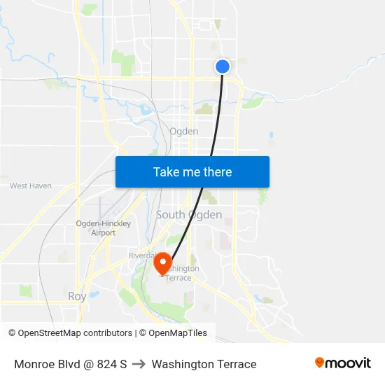 Monroe Blvd @ 824 S to Washington Terrace map