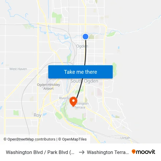 Washington Blvd / Park Blvd (Nb) to Washington Terrace map