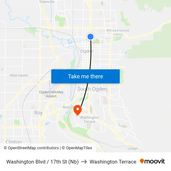 Washington Blvd / 17th St (Nb) to Washington Terrace map