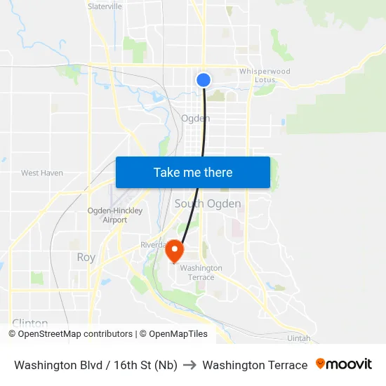 Washington Blvd / 16th St (Nb) to Washington Terrace map