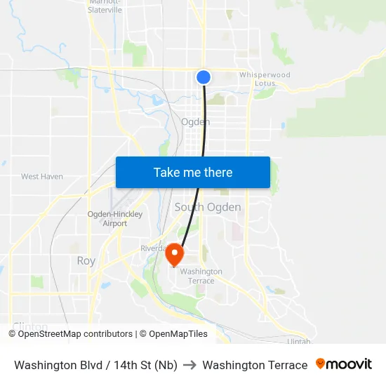 Washington Blvd / 14th St (Nb) to Washington Terrace map
