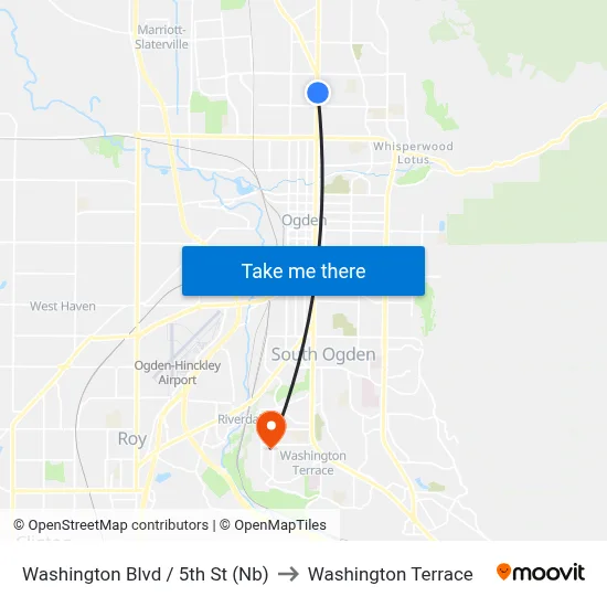 Washington Blvd / 5th St (Nb) to Washington Terrace map