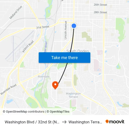 Washington Blvd / 32nd St (Nb) to Washington Terrace map