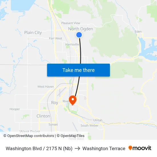 Washington Blvd / 2175 N (Nb) to Washington Terrace map