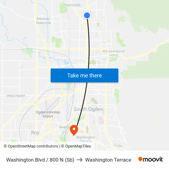 Washington Blvd / 800 N (Sb) to Washington Terrace map