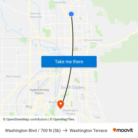 Washington Blvd / 700 N (Sb) to Washington Terrace map