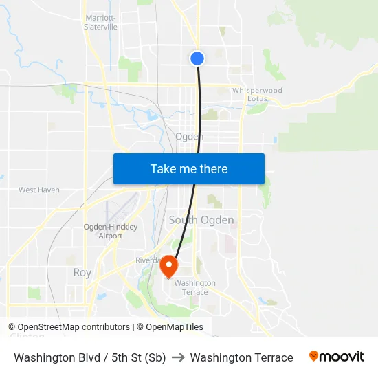 Washington Blvd / 5th St (Sb) to Washington Terrace map