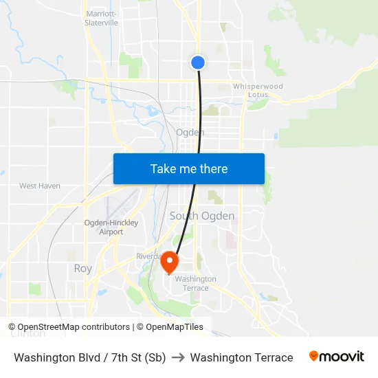 Washington Blvd / 7th St (Sb) to Washington Terrace map