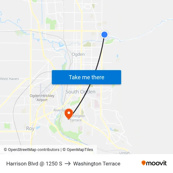 Harrison Blvd @ 1250 S to Washington Terrace map