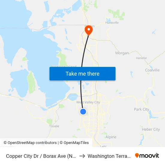 Copper City Dr / Borax Ave (Nb) to Washington Terrace map