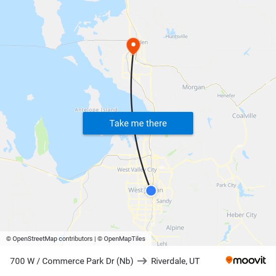 700 W / Commerce Park Dr (Nb) to Riverdale, UT map