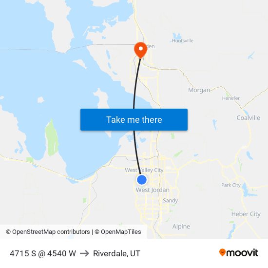 4715 S @ 4540 W to Riverdale, UT map