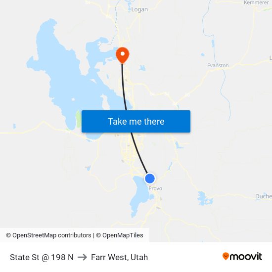 State  St @ 198 N to Farr West, Utah map