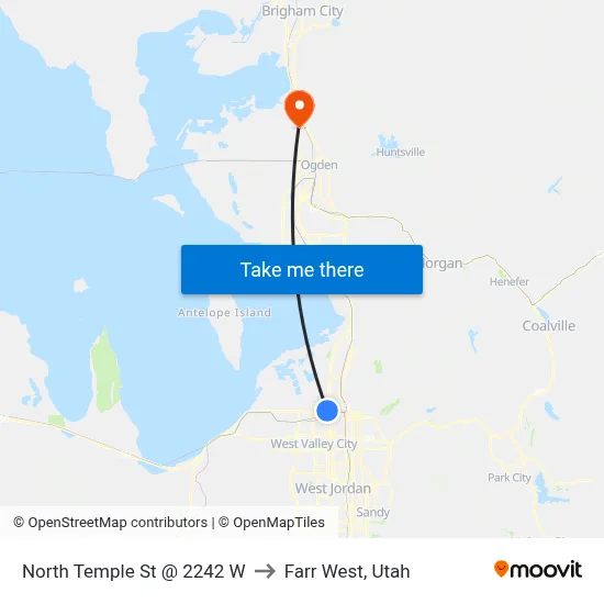 North Temple St @ 2242 W to Farr West, Utah map