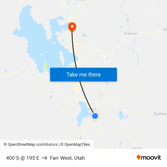 400 S @ 195 E to Farr West, Utah map