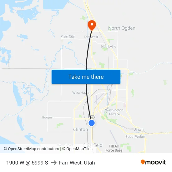 1900 W @ 5999 S to Farr West, Utah map
