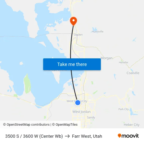 3500 S / 3600 W (Center Wb) to Farr West, Utah map