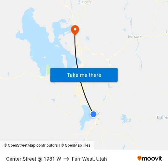 Center Street @ 1981 W to Farr West, Utah map