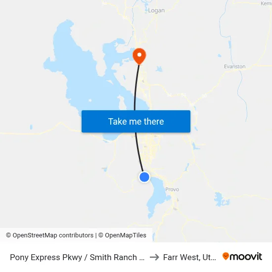 Pony Express Pkwy / Smith Ranch Rd to Farr West, Utah map
