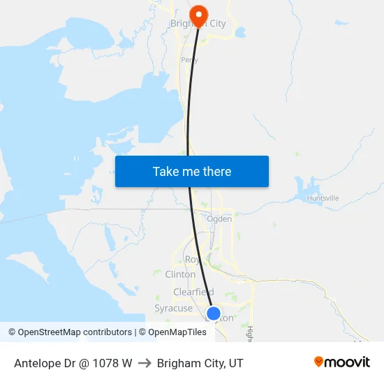 Antelope Dr @ 1078 W to Brigham City, UT map