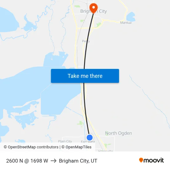 2600 N @ 1698 W to Brigham City, UT map