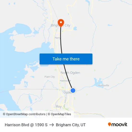 Harrison Blvd / 16th St (Nb) to Brigham City, UT map