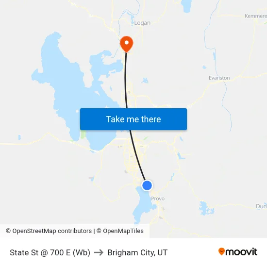 State St @ 700 E (Wb) to Brigham City, UT map