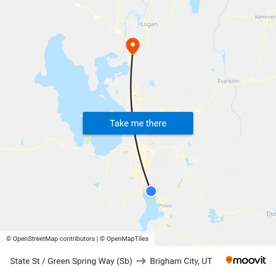 State St / Green Spring Way (Sb) to Brigham City, UT map