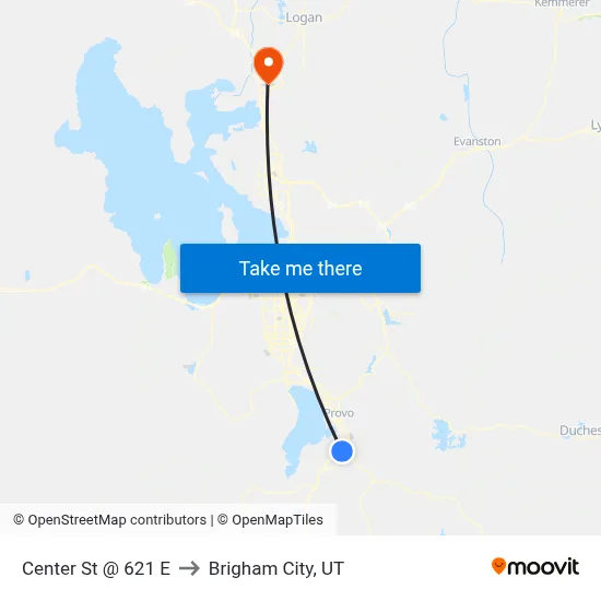 Center St @ 621 E to Brigham City, UT map