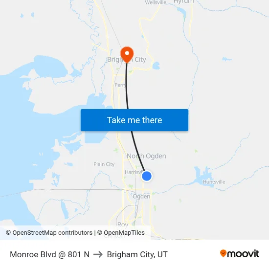Monroe Blvd @ 801 N to Brigham City, UT map